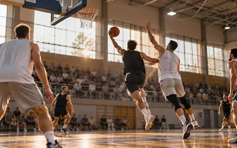 Košarkaška utakmica u dvorani, prodor prema košu